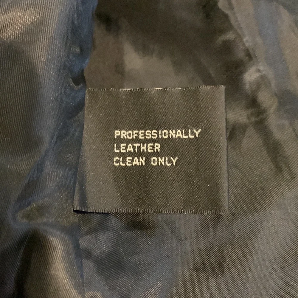 LNR Vintage Black Soft Leather Lined Pockets Zip Up Jacket Small - Picture 10 of 16